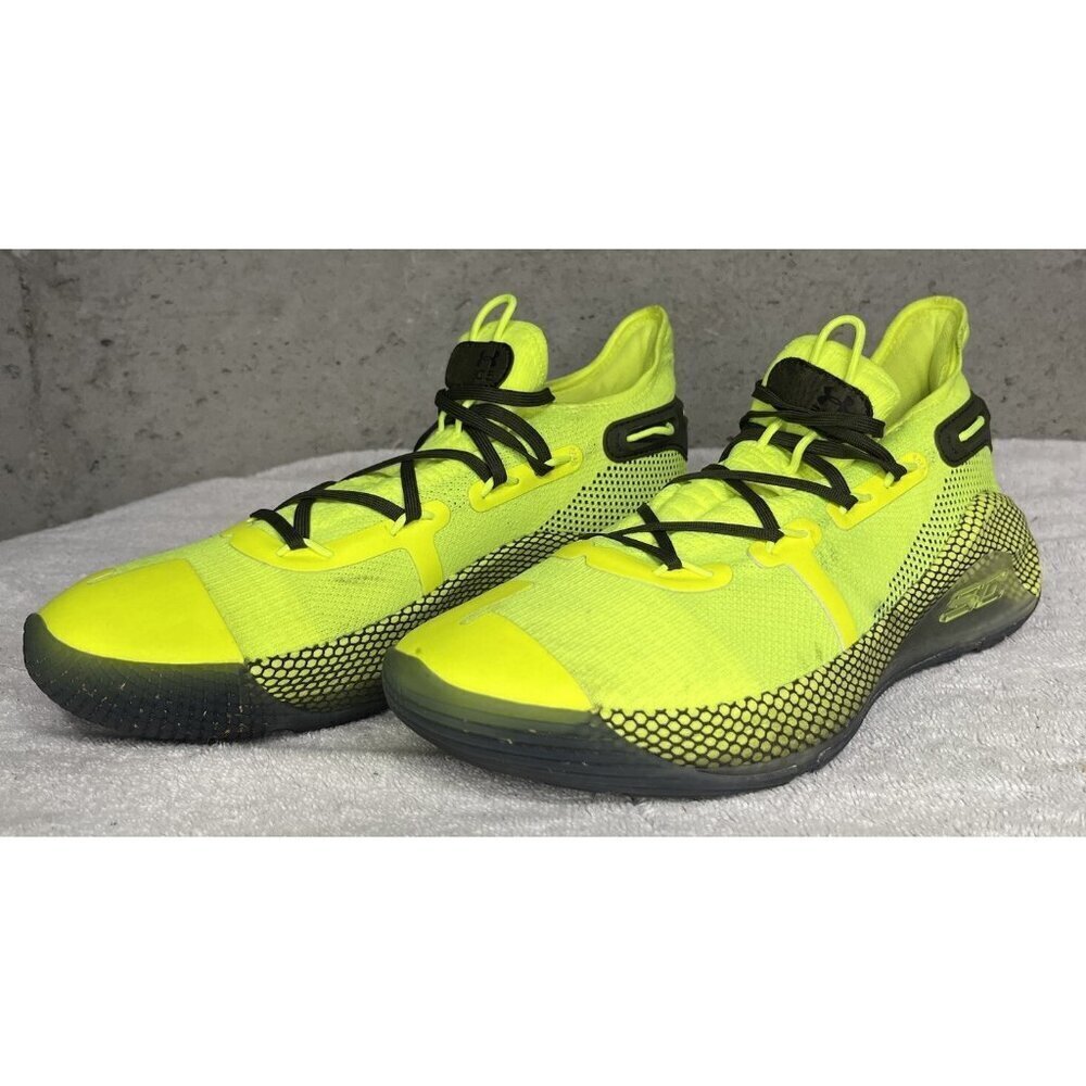Under Armour Mens Curry 6 Neon Basketball Shoes 3020612-302 “Coy Fish” Size 10.5